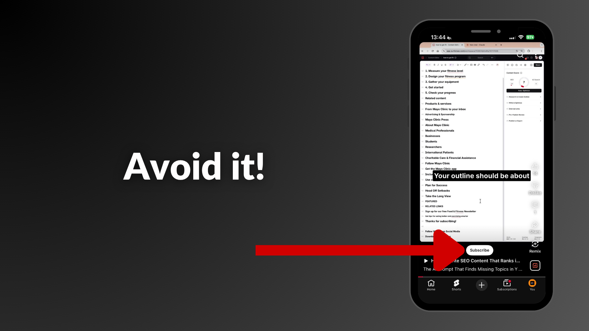 YouTube Shorts caption size comparison — different font sizes at 1080×1920 showing the safe zone and UI dead zones