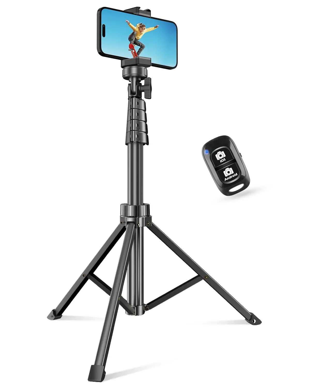 SENSYNE 62 inch phone tripod for TikTok with Bluetooth remote