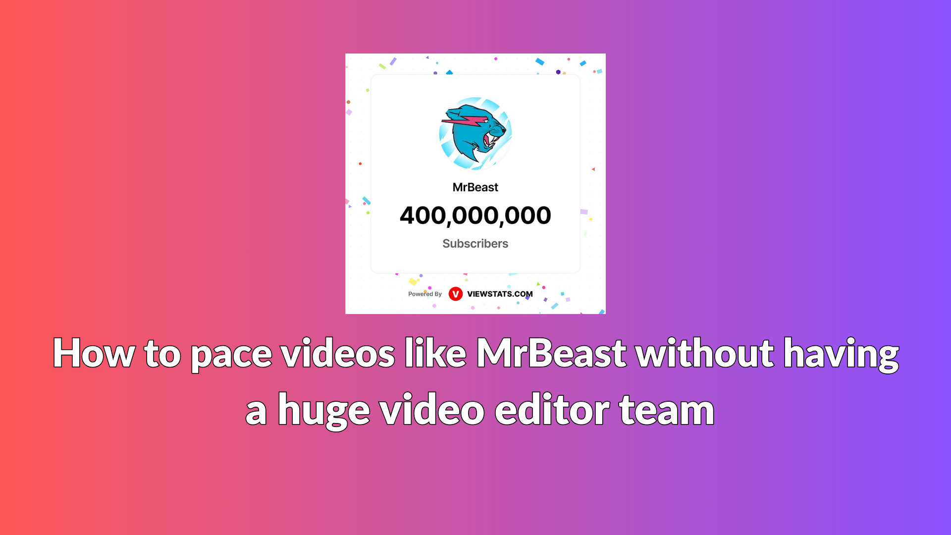 MrBeast pacing applied to talking head TikTok — cut frequency visualization